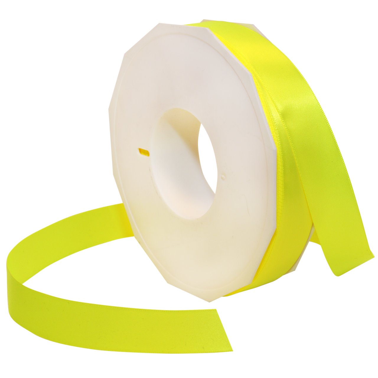 Ruban satiné jaune fluo de haute qualité Morex Ribbon en grand format 45 mètres