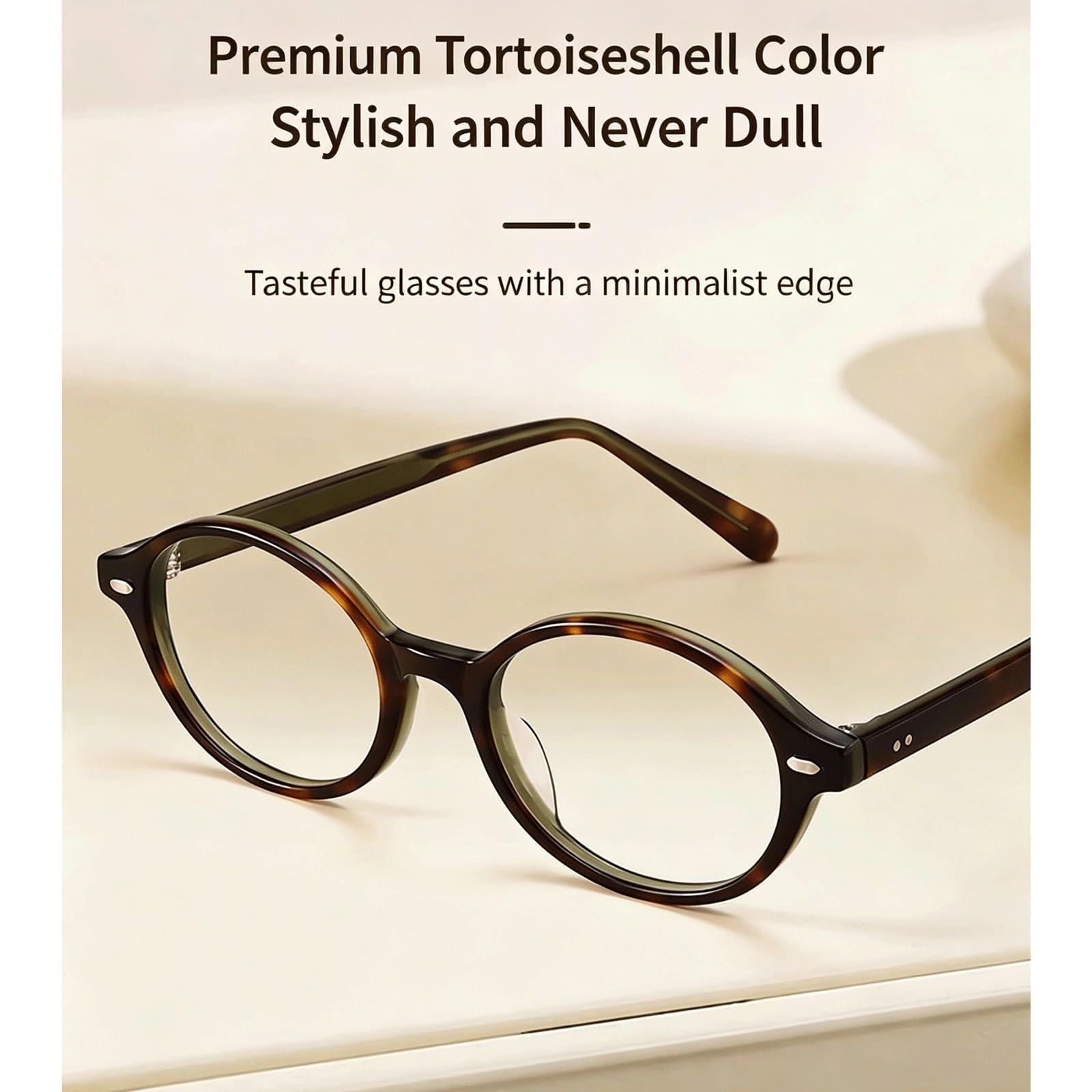 Montature for Occhiali ovali Occhiali in Acetato for Computer Occhiali da Vista Senza prescrizione con Bordo Intero Ultraleggero Elegante Decorazione Leopardata(Tortoiseshell)