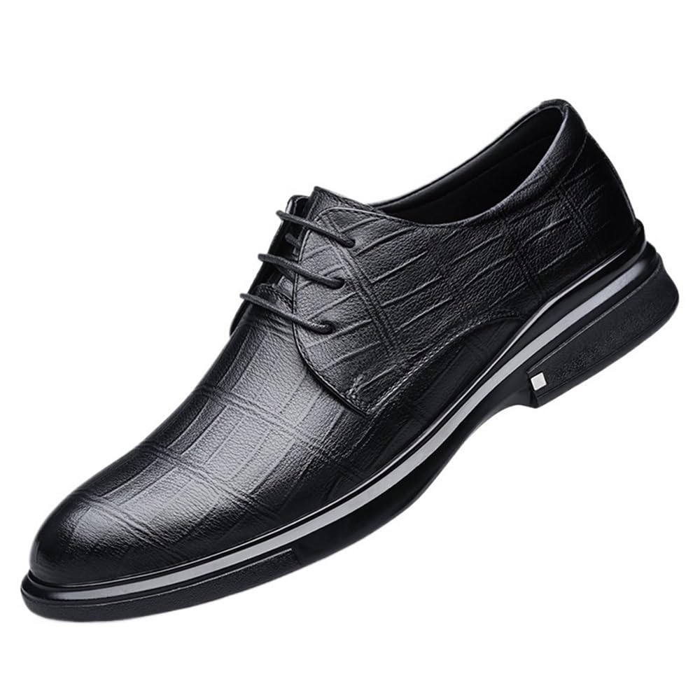 Men British Wingtip Brogue Dress Shoes Genuine Leather Lace Up Formal Business Oxford Classic Comfortable Walking Shoes