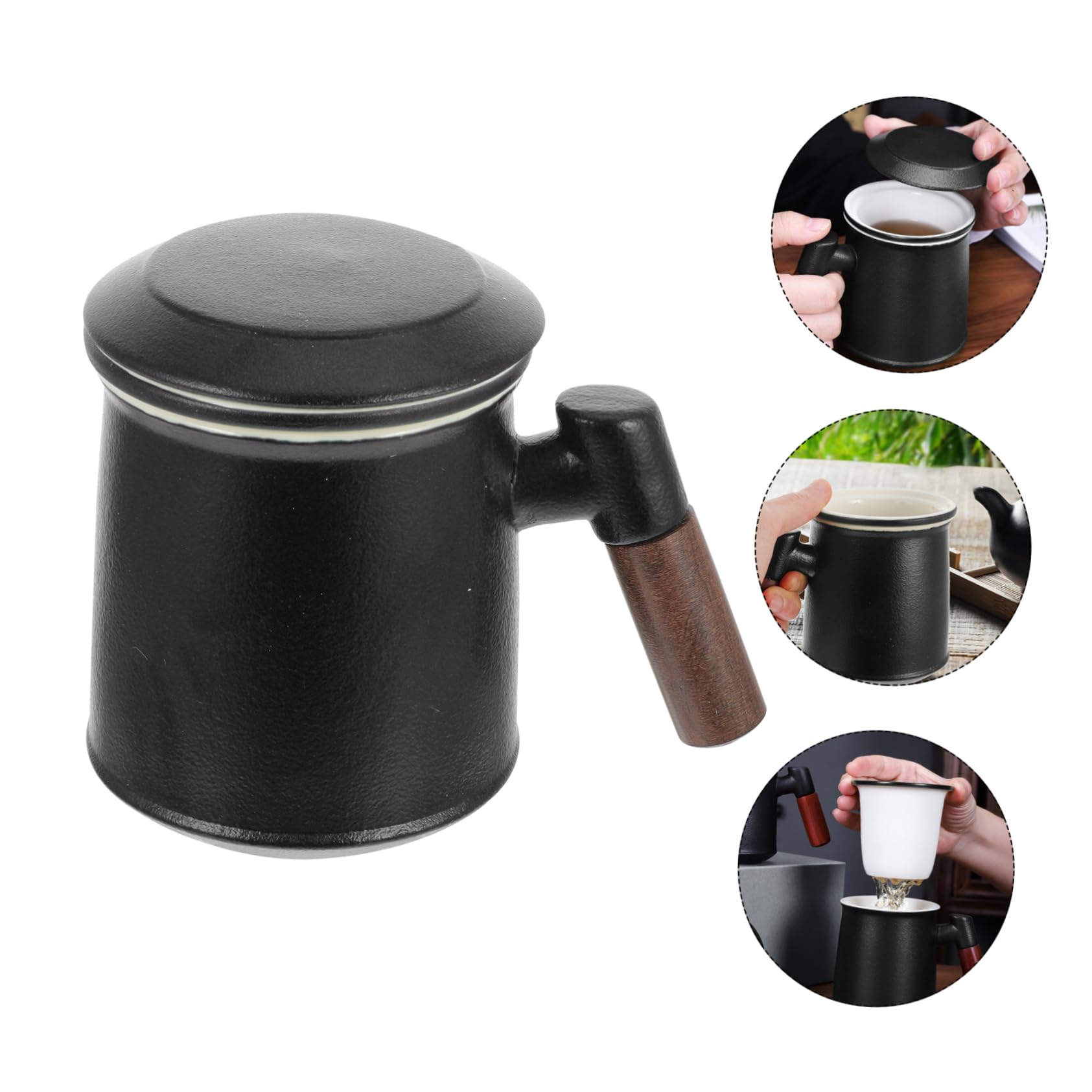 MAGICLULU Tasse À Thé Avec Couvercle Et Filtre Pour Thé Aux Fruits 400 Ml Facile À Nettoyer Résistante À La Chaleur