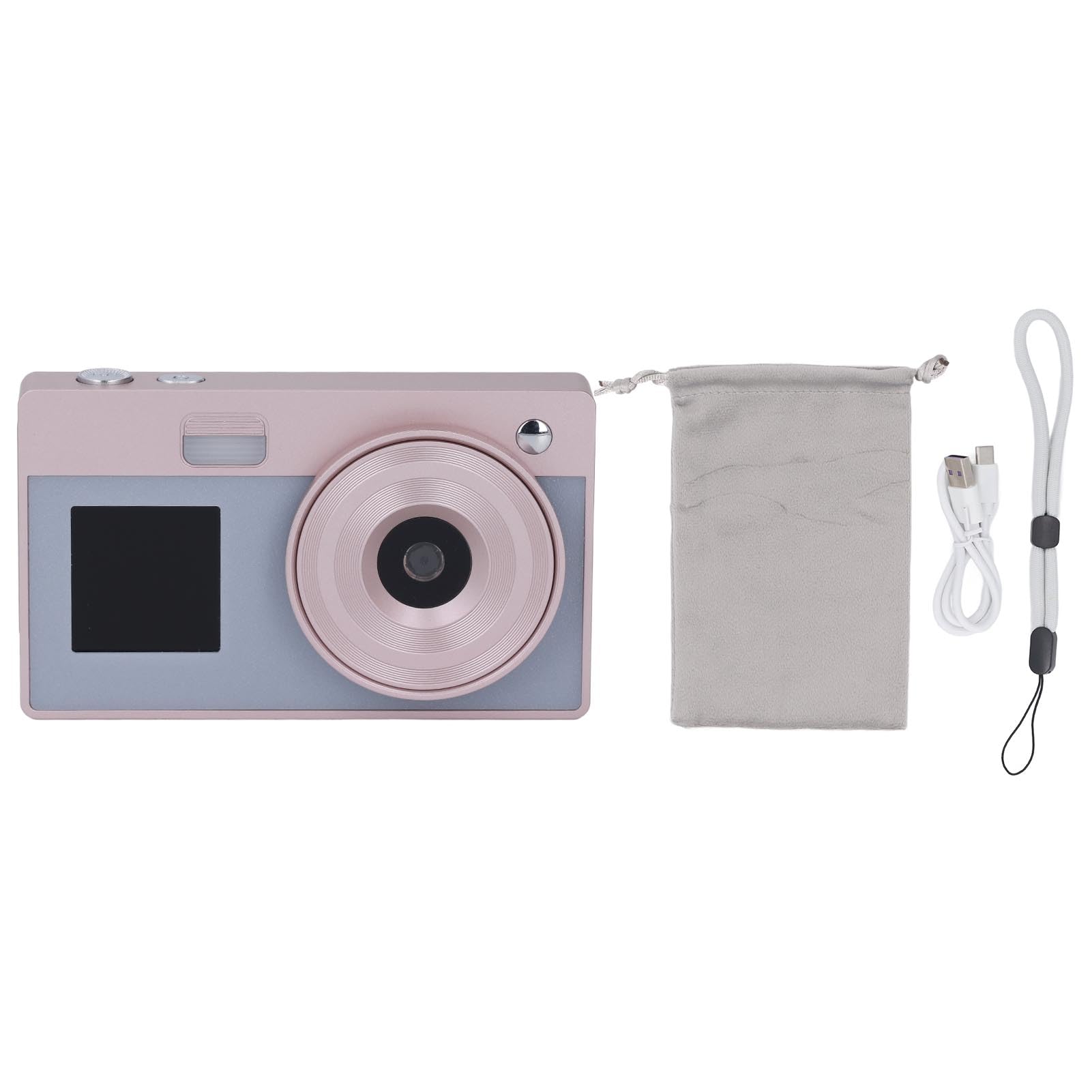 Dual Screen Digital Camera, 2.4in 1.4in Displays, 48MP High Resolution, 1080P Video, 16x Digital Zoom, Built in Li Battery, Ideal for Vlogging and Beginners (No Memory Card)-picture-29