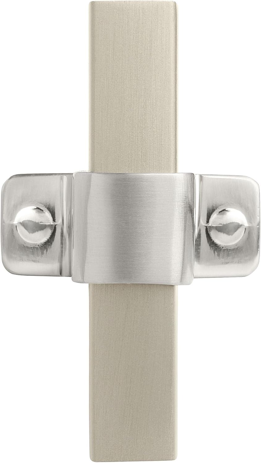 Amerock | Cabinet Knob | Silver Champagne | 2-3/8 inch (60 mm) Length | Rockwell | 1 Pack | Drawer Pull | Drawer Handle | Cabinet Hardware
