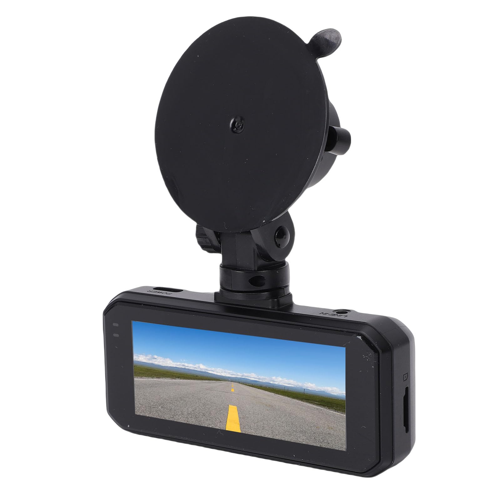 Kamera Samochodowa z Przodu 4K z Tyłu 1080P, Rejestrator Jazdy Samochodem z 3,0-calowym Ekranem Kontrola Aplikacji Wi-Fi Wykrywanie Kolizji Nagrywanie w Pętli G-Sensor Blokada