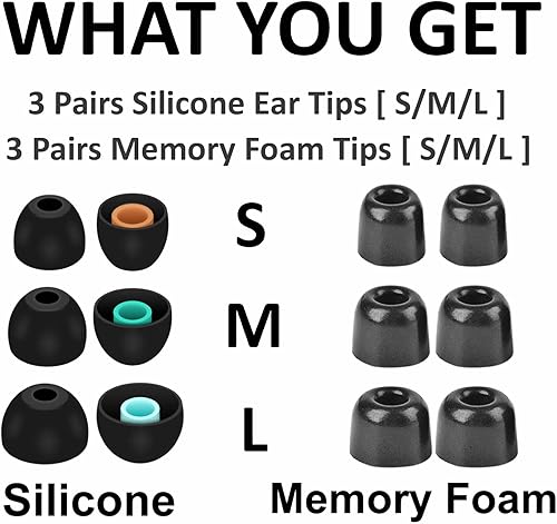 Miniatura 5 de A-Focus 6 pares WF-1000XM5 WF-1000XM4 WF-C700N  Espuma viscoelástica y silicona Puntas para los oídos, almohadillas de repuesto suaves y cómodas,