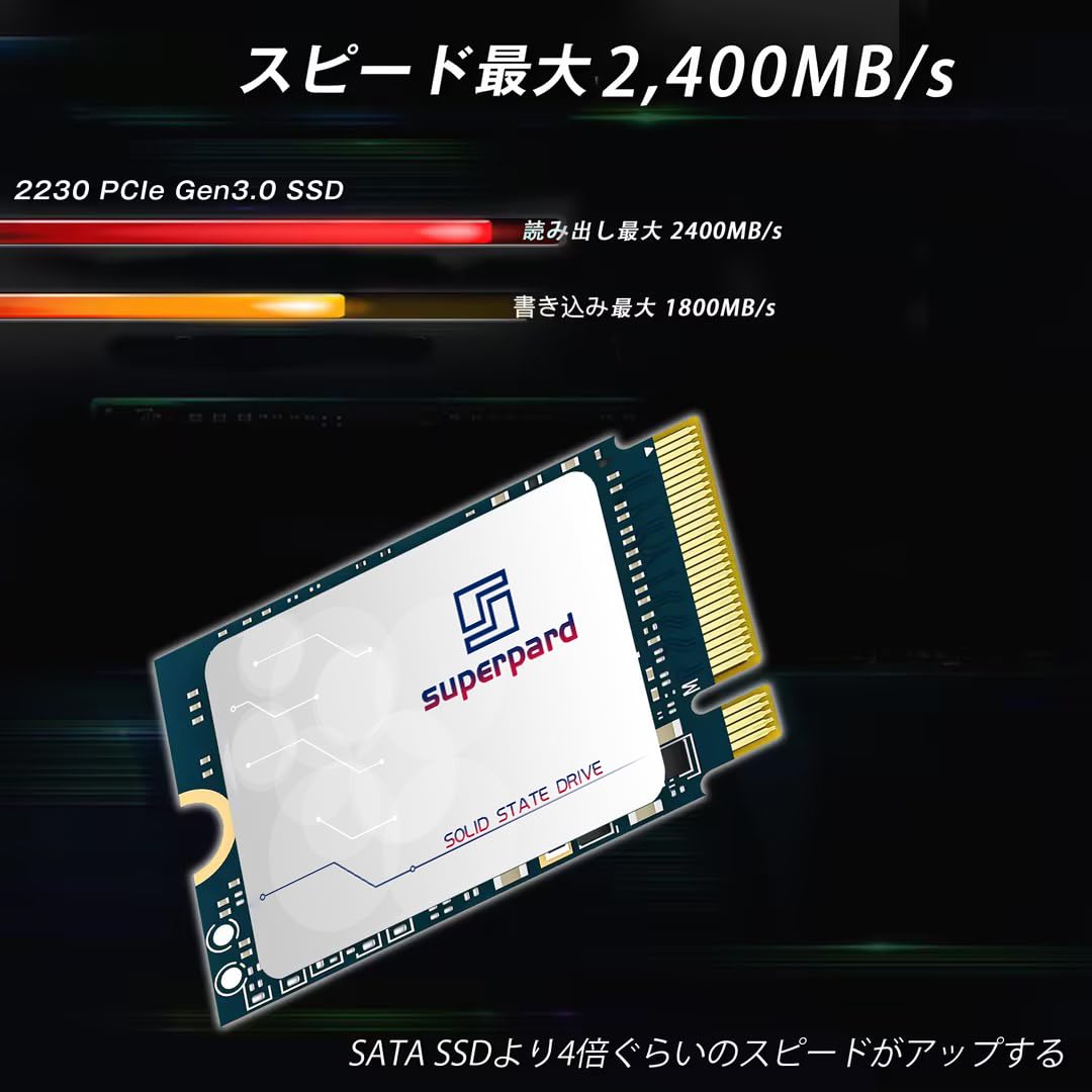 Microsoft純正 Surface用 SSD 512GB M.2 2230 Amazon | SSD 512GB M.2 2230 NVME Superpard PCIe Gen 3.0x4 30mm