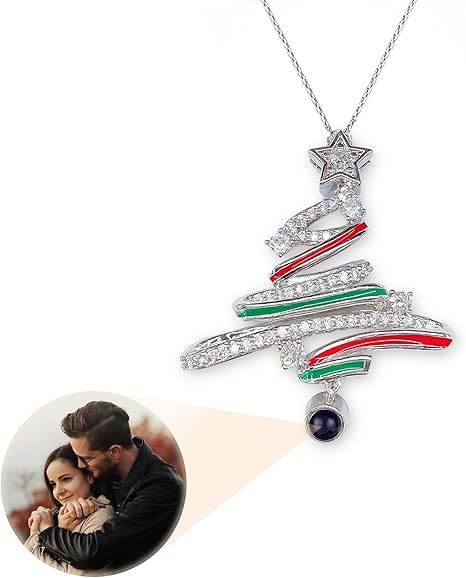 Personalized Christmas Projection Ornament, Custom Memorial Photo Inside Ornament, for Family Holiday Party, Personalized Xmas Tree Hanging Decor