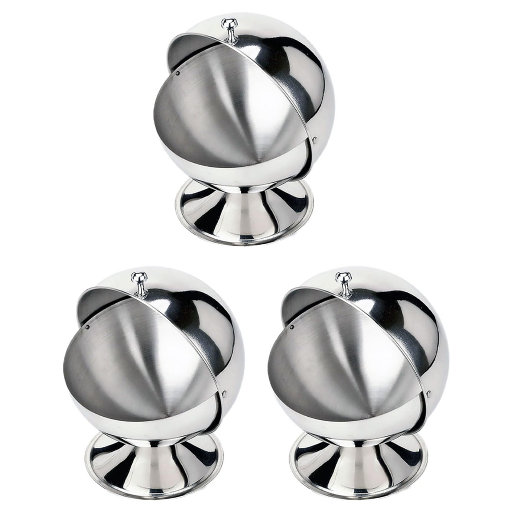 Hndhbfgrt 3X Stainless Steel Spice Condiment Seasoning Jar Box with Swivel Cover Salt Sugar Container for Kitchen Cooking Tools