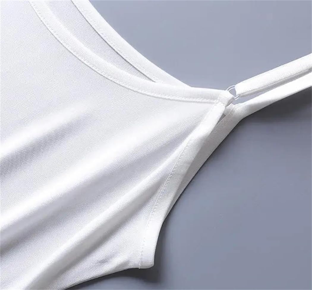 Womens Mulberry Silk Knit Full Slip Nightdress Adjustable Strap Soft Breathable Lounge Sleepwear