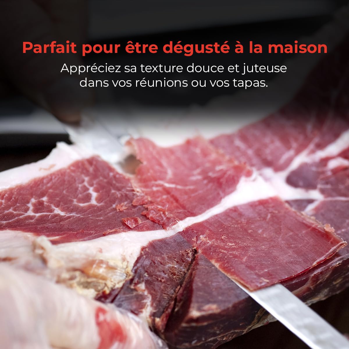 Épaule ibérique de Cebo tranchée - Lot de 5 paquets - Porc 50% race ibérique - Spécialité espagnole - Idéal pour déguster à la maison ou pour offrir - Elbérico
