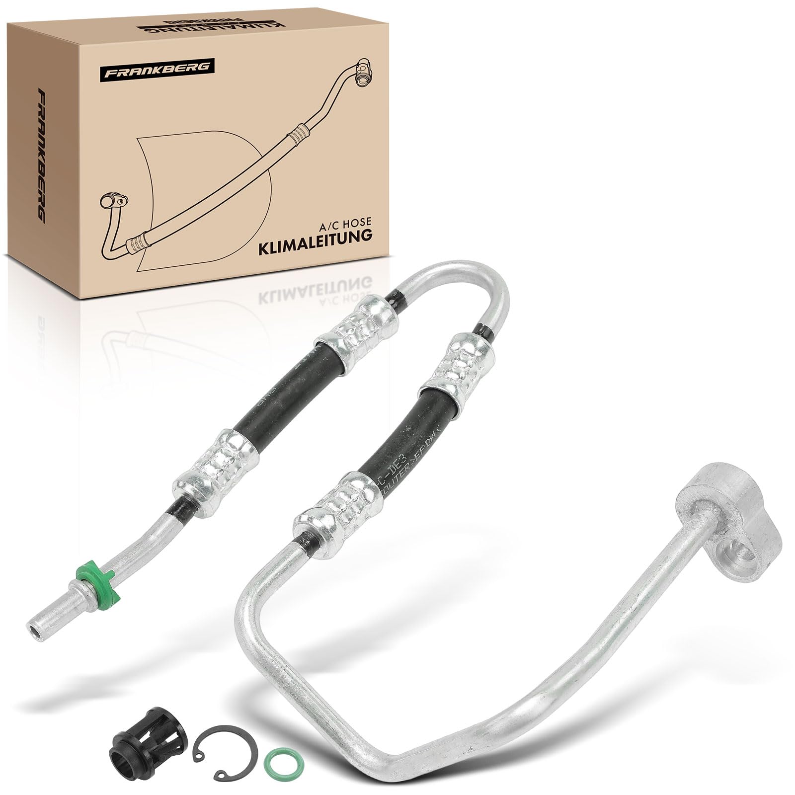 Frankberg Klimaleitung Klimaschlauch Druckleitung Kompatibel mit Cordoba 6L2 1.2L-2.0L 2002-2009 Ibiza III 6L1 1.2L-2.0L 2002-2009 Replace# 3C0820741AJ