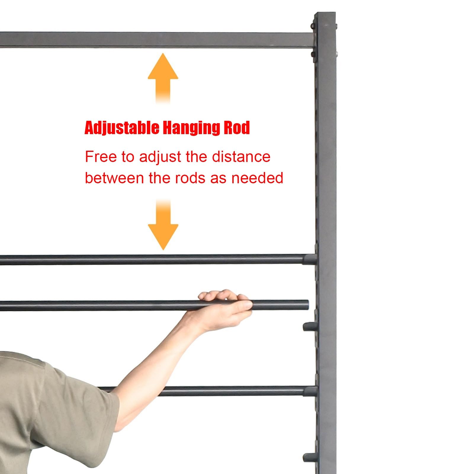 Generico Appendiabiti in Acciaio Resistente per Sciarpe, espositore Mobile per Coperte, trapunte, Asciugamani e tappetini, Organizer Commerciale con 2 aste (158x45x205 cm)