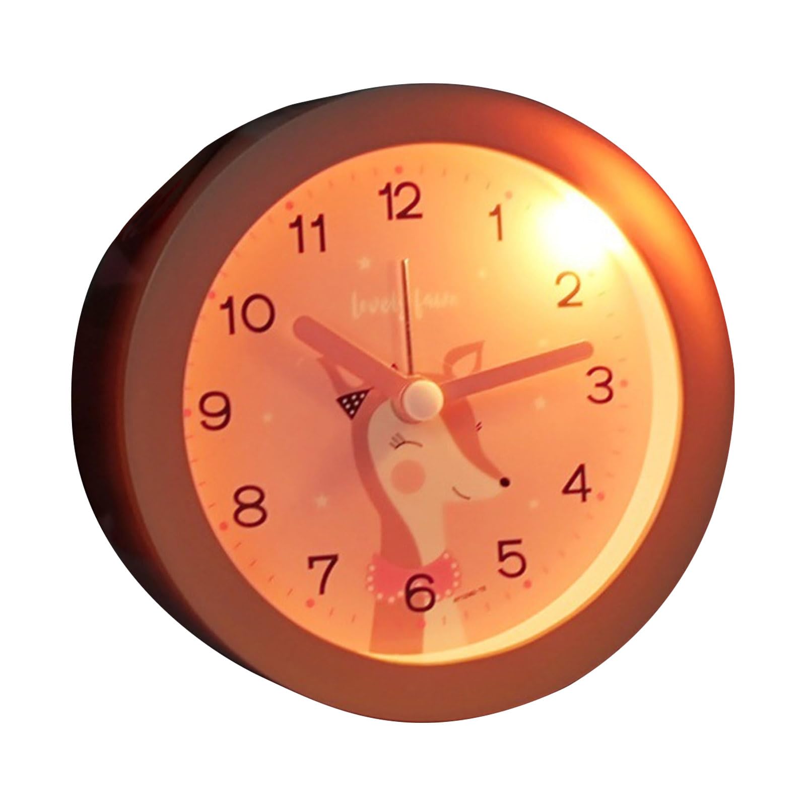 Tsophreniq Learning Alarm Clock for Children, NonTicking with NightLight and Snoozes, Quiet Alarm for Bedroom Bedroom for Kids