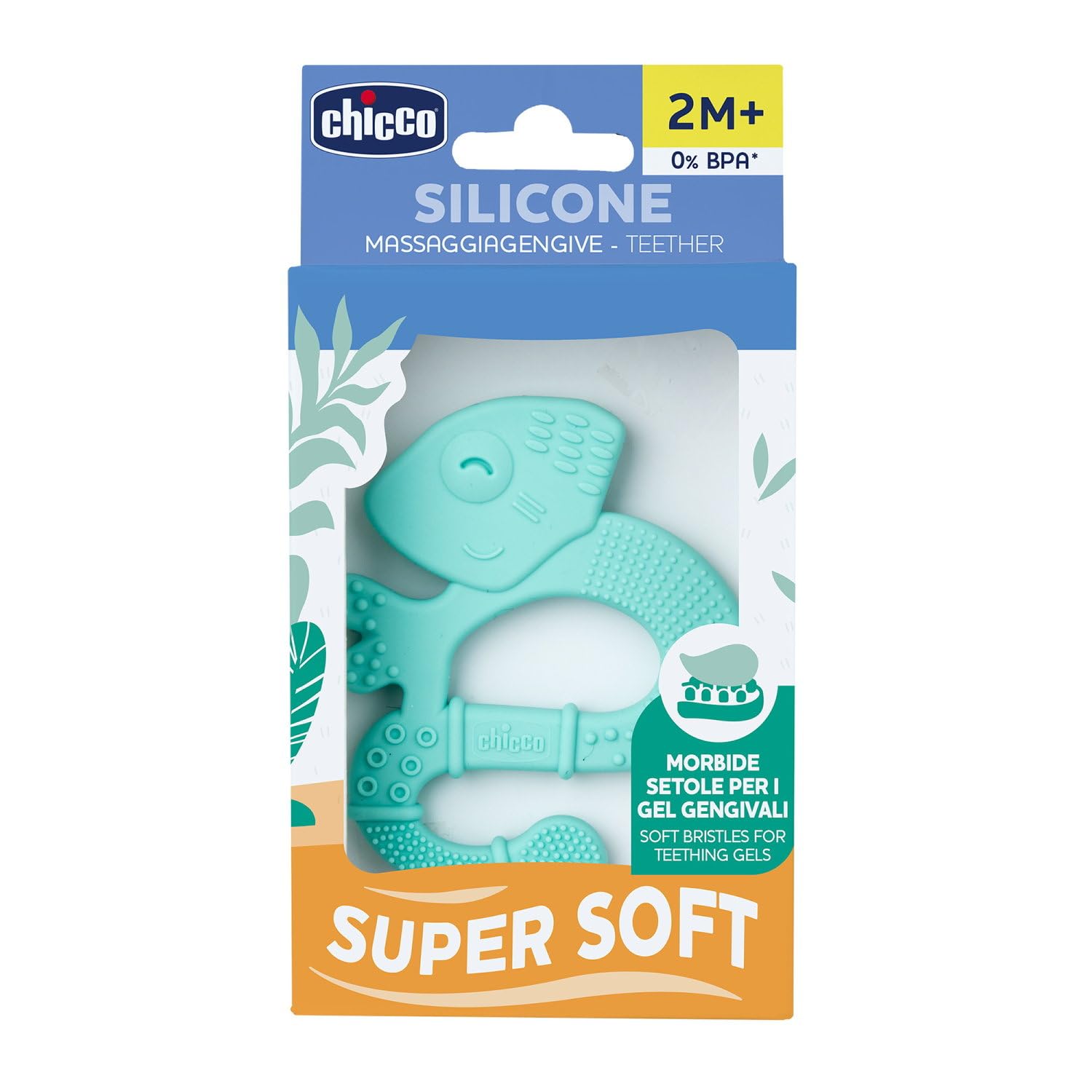 Chicco Set 5 Bavaglie e Massaggiagengive Refrigerante, 5 Bavaglie in Morbido Cotone, Massaggiagengive in Morbido Silicone, Sollievo Durante il Periodo della Dentizione