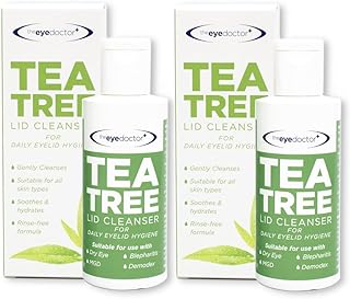 The Eye Doctor Tea Tree Lid Cleanser Twin Pack - 2X 100ml – Daily Hygiene Remove Debris & Make-up Eyelid Eyelashes – Suita...