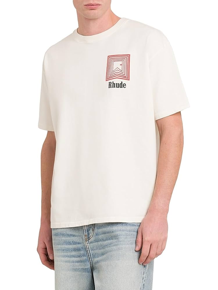 【関税込み】Rhude オフホワイト Chevron Logo Repeat Tシャツ Amazon.com: Rhude, Chevron Logo Repeat T-Shirt, Small