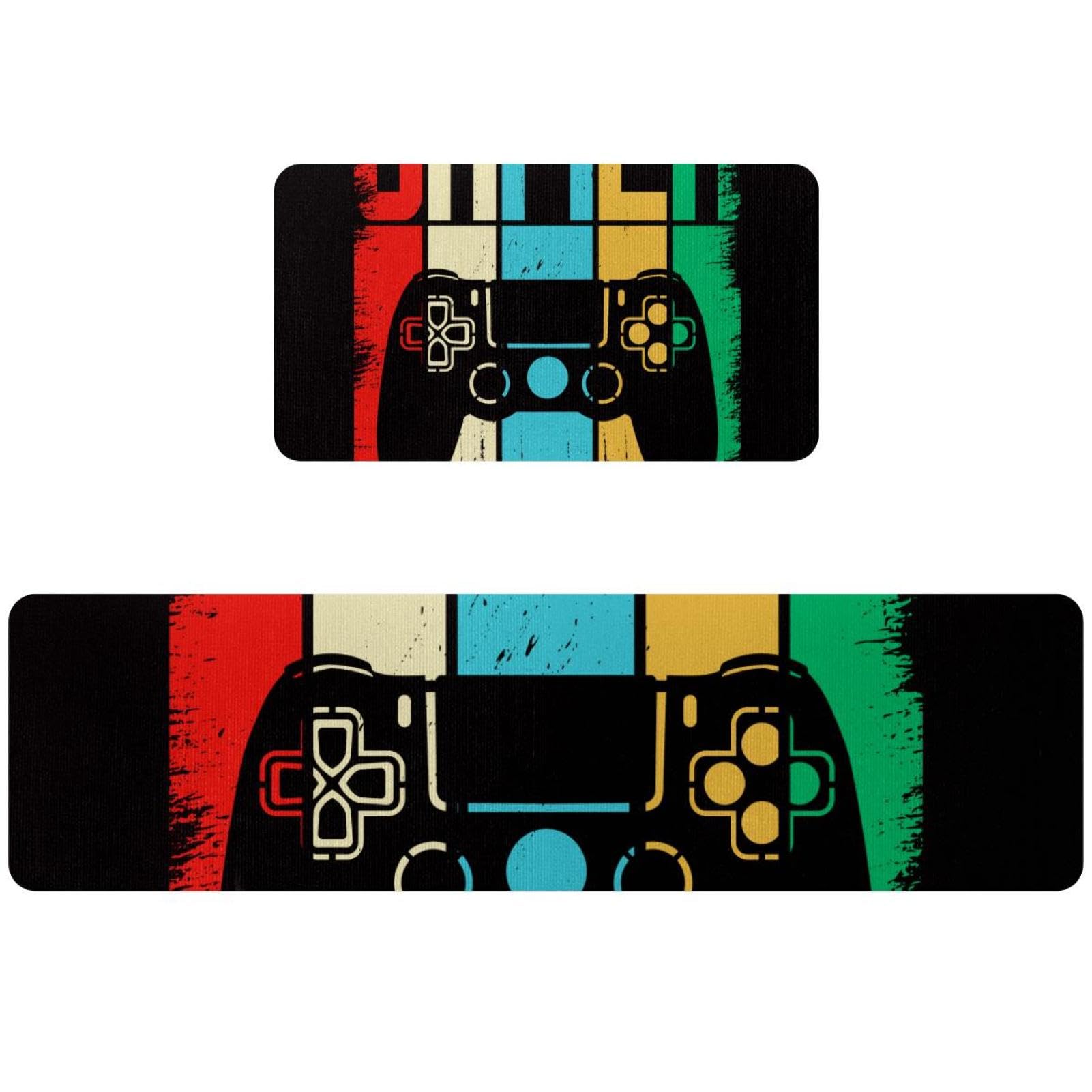 Alfombrillas de cocina vintage antideslizantes y lavables para gamer