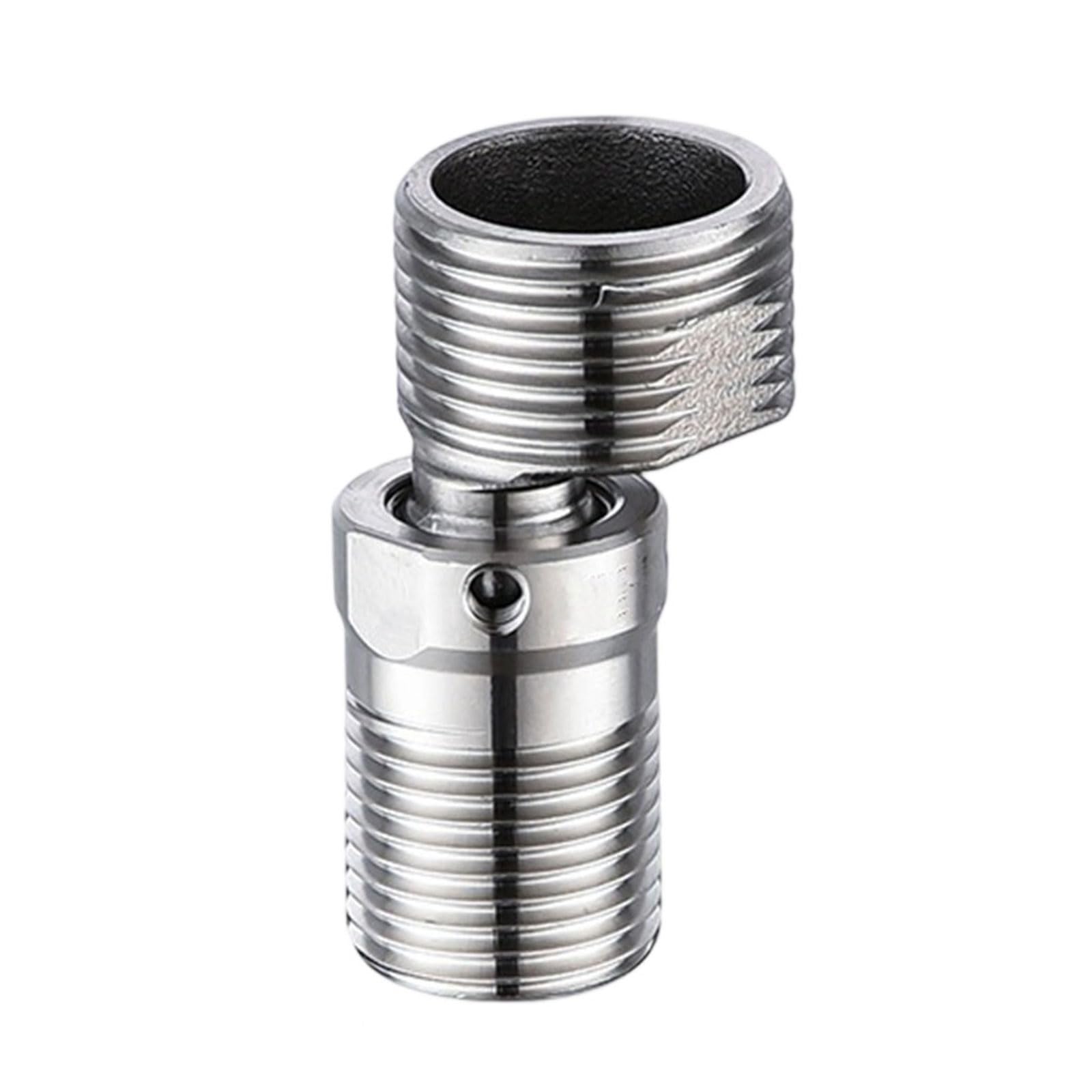 Lirrvb H Shower Arm Connector Wit 360 Swivels Stainless Steels Wall Mounted Shower Faucet Adapters Quick Installation Universals Thread Eccentric Screw Corner