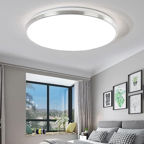 Miniatura 4 de HDGNKG Lámpara de techo LED japonesa de 197 pulgadas de montaje empotrado lámpara de techo redonda de metal creativa de ahorro de 6000 K accesorios