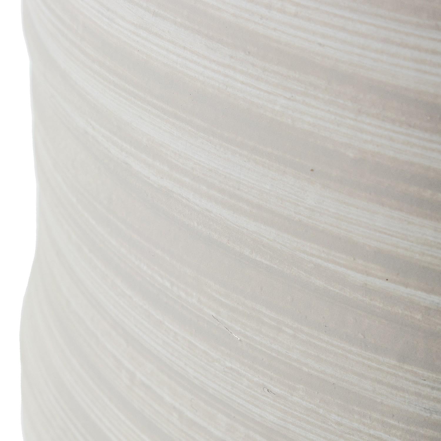 Jarron de Suelo de Ceramica Ondulada en Blanco Mate Ø27x80 cm