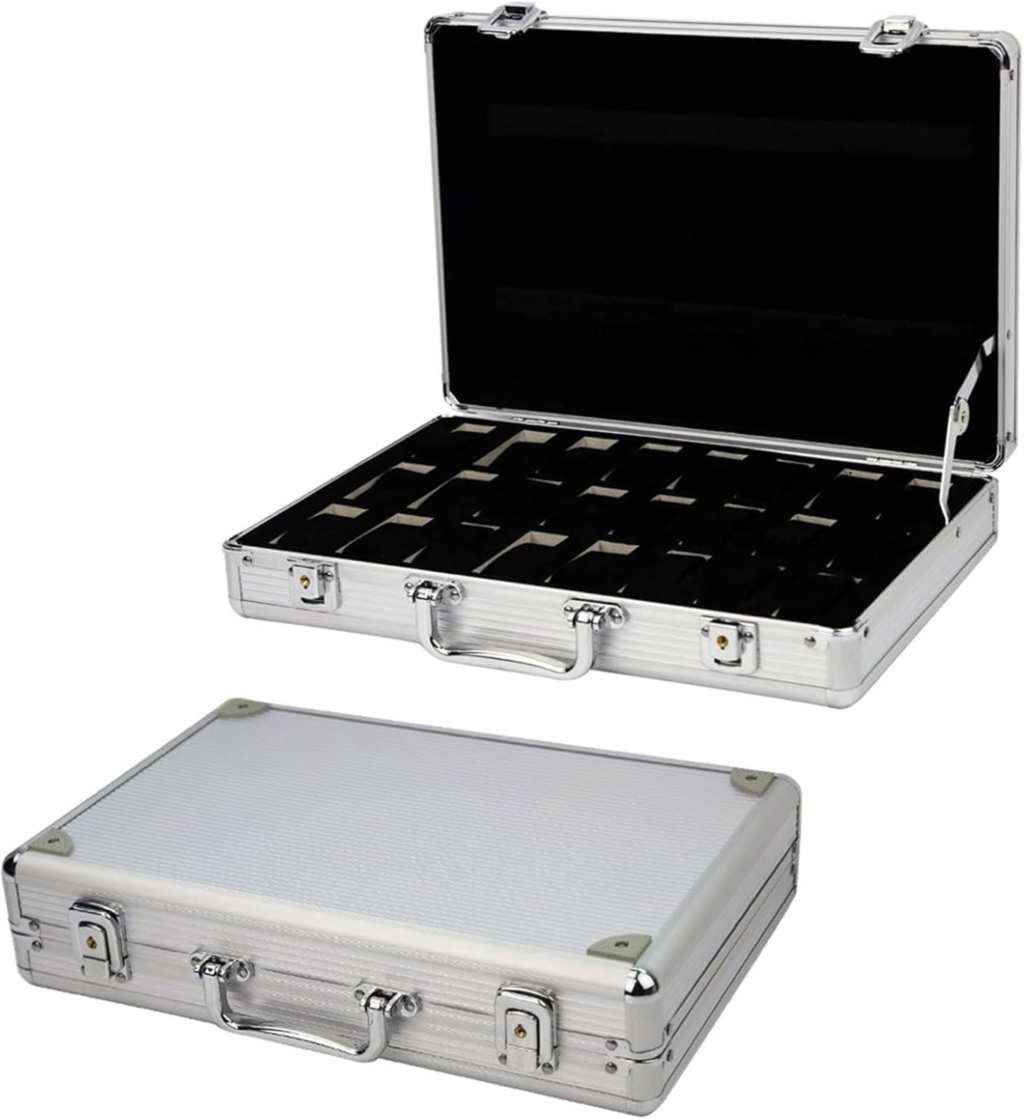 Caja De Almacenamiento para 24 Relojes, Relojero Organizador Hombre,Guardar Relojes Hombre,Organizador Y Expositor De Aleación De Aluminio para Hombres Y Mujeres — Colección De Relojes