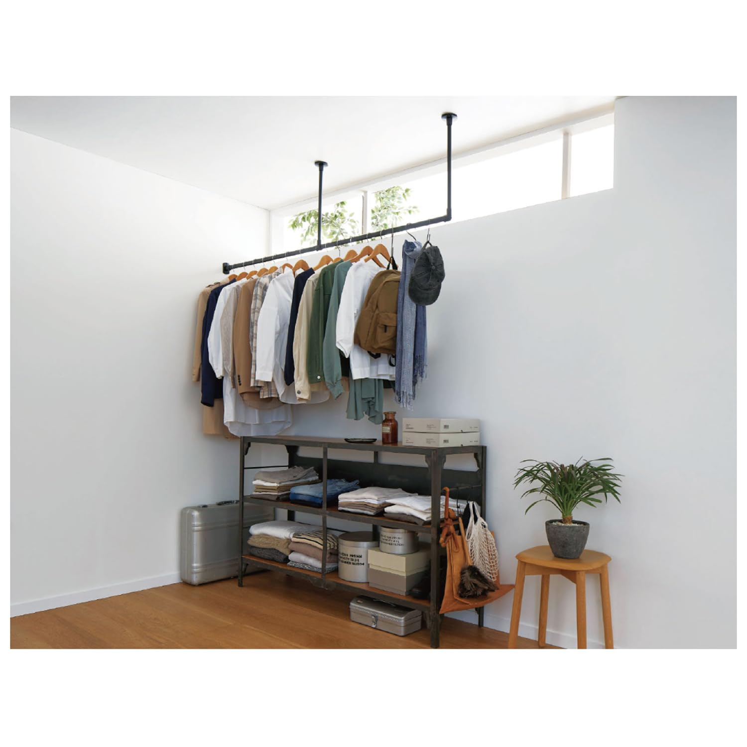 TOSO ハンギングバー H-1 H-2 ブラック　2組セット 楽天市場】ハンギングバー セット H-1 天井付Cタイプ 幅278cm×高