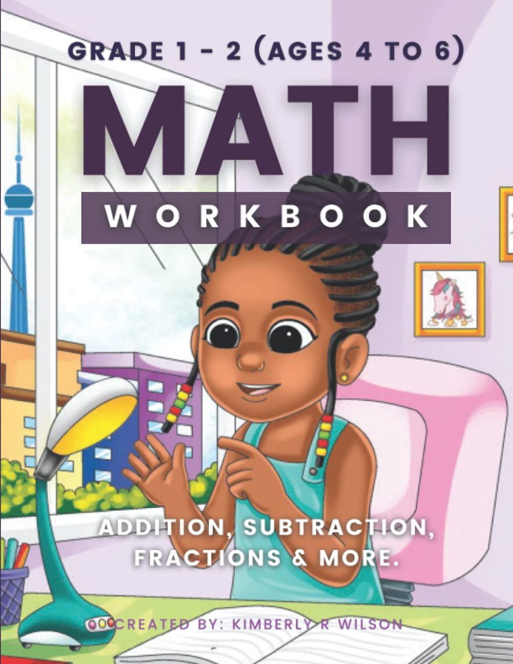 Math Workbook for Kids Grade 1 to 2 (Ages 4 to 6) | Adding and Subtracting Workbook for kids | Fractions, Greater and Less Than, Word Problems and ... (Yaya's Workbook Collection for Kids)
