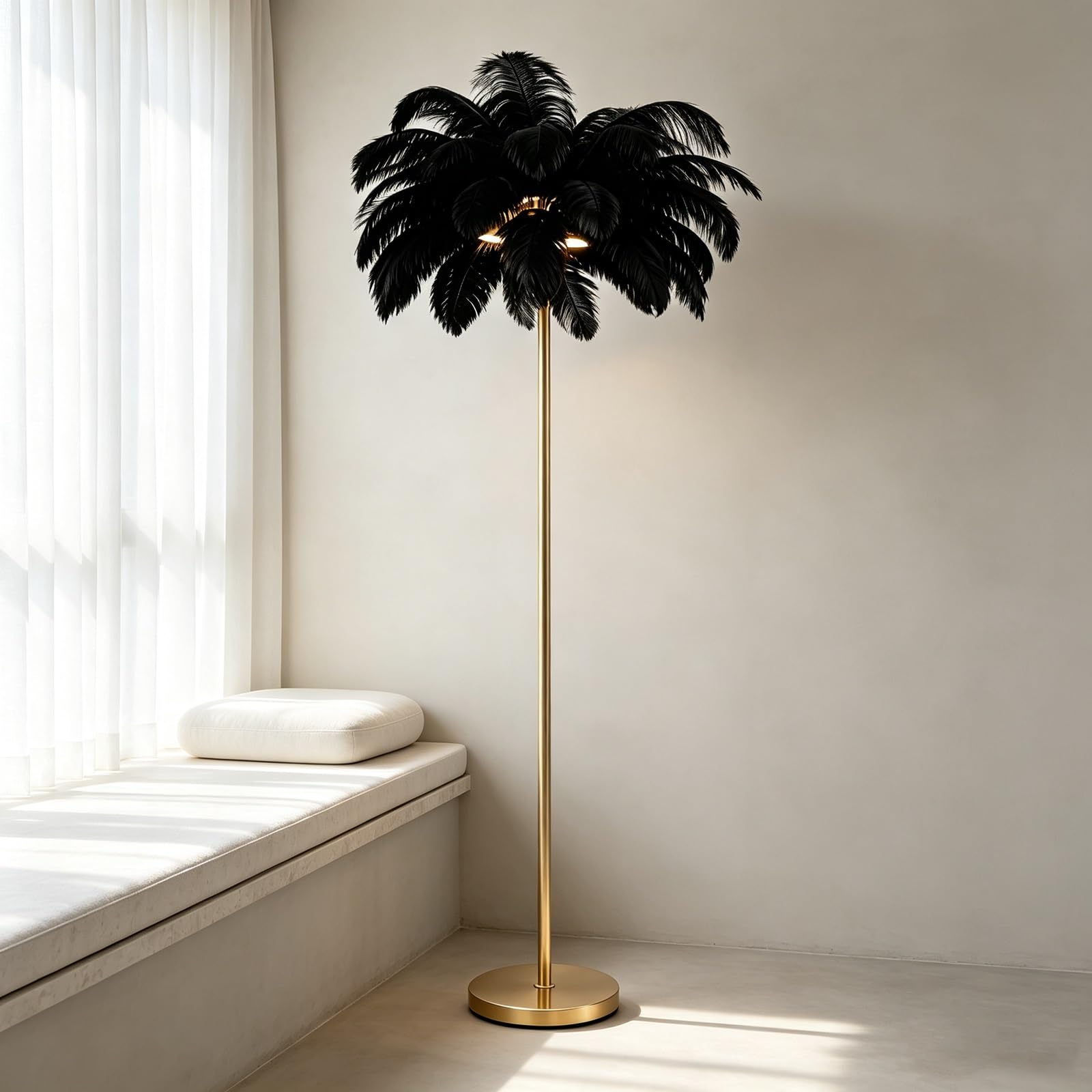 LCNDKF Detachable & Washable Feather Floor Lamp