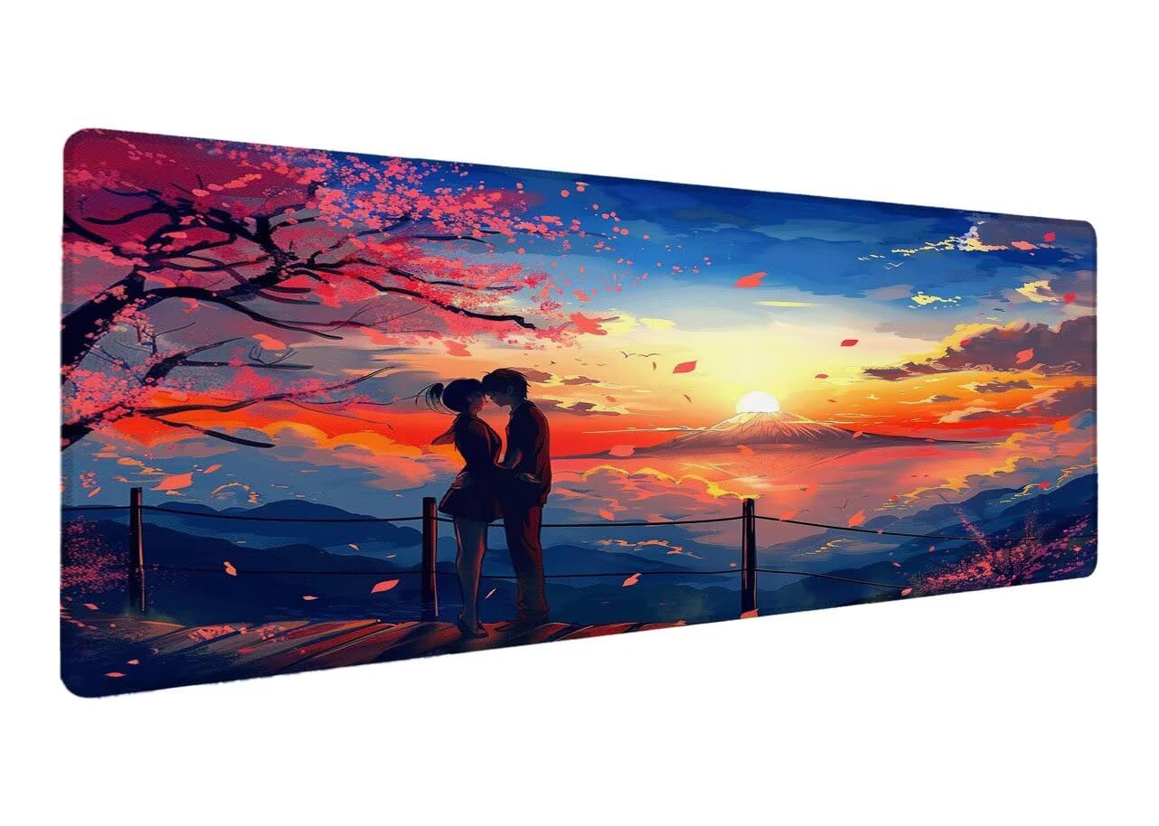 Podkładka pod mysz, 1200 x 600 x 3 mm, gamingowa podkładka pod mysz, duża podkładka na biurko, wodoodporna, antypoślizgowa gumowa podstawa, szyte krawędzie, poprawia precyzję i prędkość, X-1