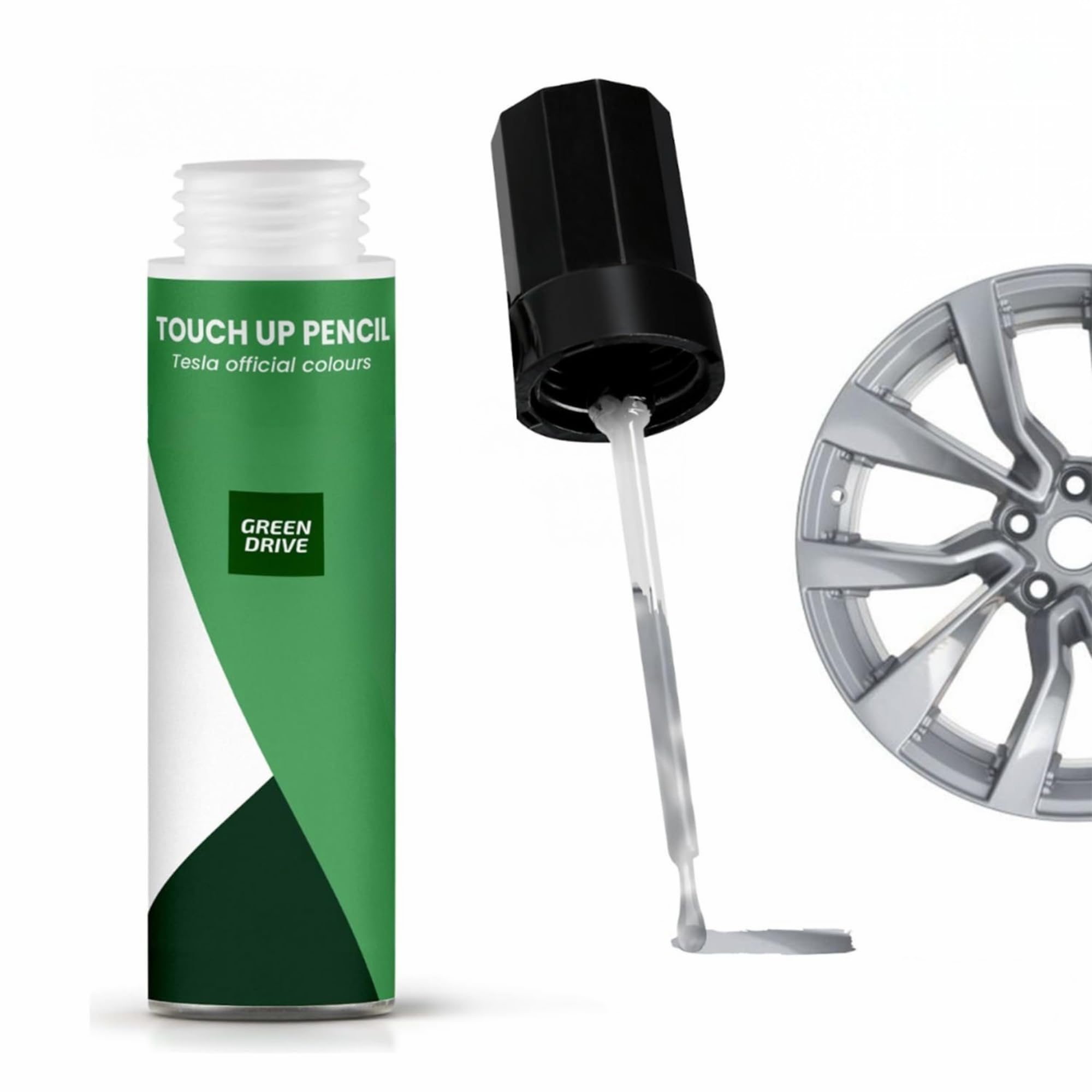 Stylo Retouche Peinture Jantes - Liquid Vapor - Jantes 19" Nova Model 3 Highland (2024+) - Tesla Model 3 & Y - Stylo Efface Rayure - Séchage Rapide - Protection UV