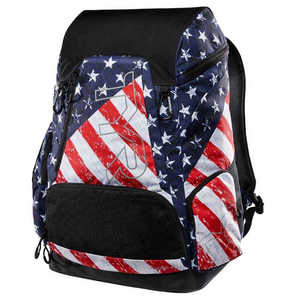 TYR Alliance 45L Star Spangled Print Backpack (Red/White/Blue)