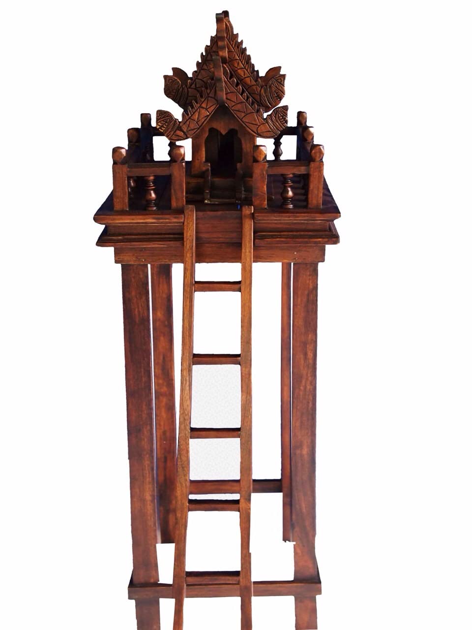 Geisterhaus Set San Phra Phum Spirit House mit Ständer und Plattform ca. 110 cm Höhe Zeremonielles Deko-Objekt Glücksbringer Talisman