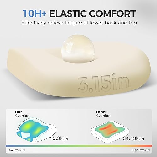 Miniatura 13 de COMHOMA ErgoPlus-E53 - Silla de oficina ergonómica, silla de escritorio de malla ejecutiva, respaldo alto, reposabrazos ajustable y soporte lumbar