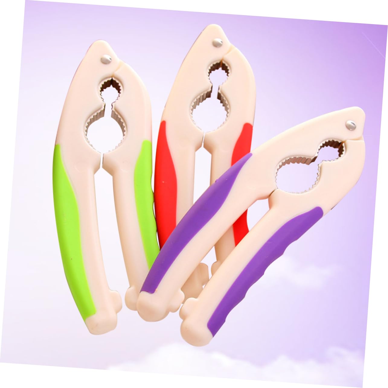 Housoutil Nut Splitter Tool Nut Breaker Tool Heavy Duty Nutcrackers Aluminum Alloy Non-slip Grip Seafood Opener Random Color