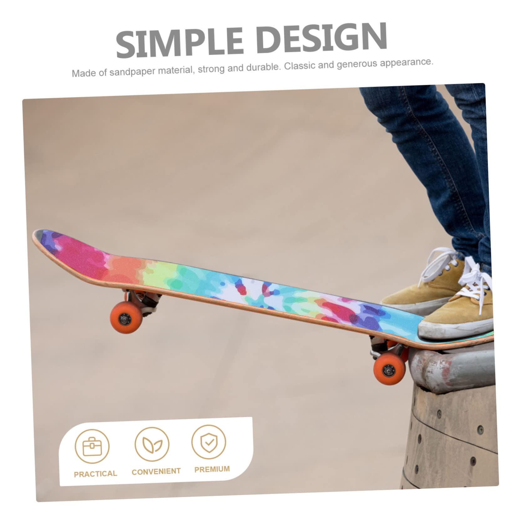 TOYANDONA 3 Pièces Ruban Antidérapant pour Skateboard Feuille de Skate Multifonction Décorative Adhésif Durable et Découpable pour Personnaliser Vos Skateboards et Offrir