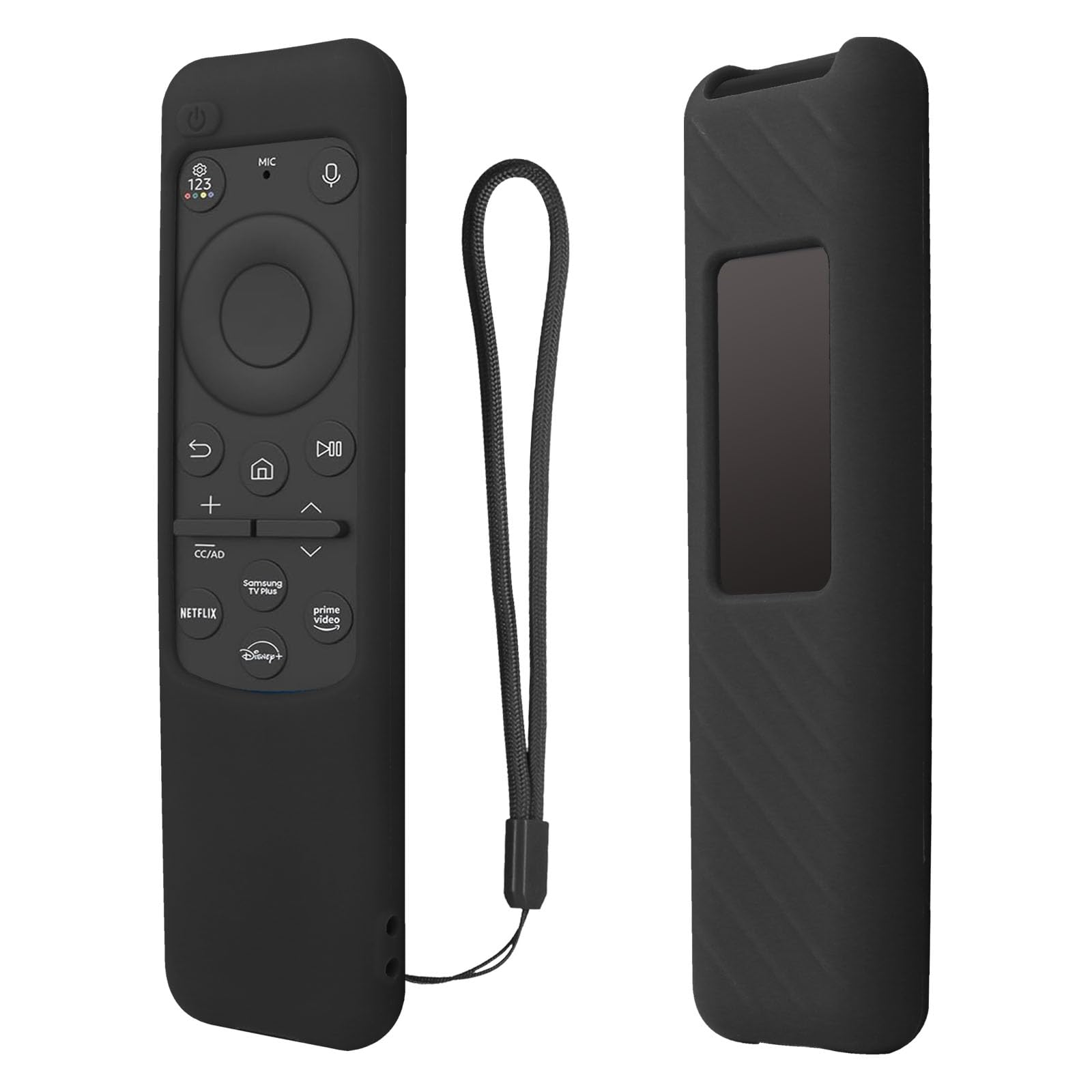 CHUNGHOP Protective Remote Case ONLY for Samsung 2023 Solar TV Remote Control BN59-01432A BN59-01432J, Silicone Remote Cover Shockproof Anti-Slip - Black
