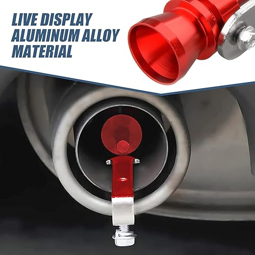 Miniatura 4 de 2 simuladores de silbato de sonido de turbina de automóvil, 4 x 0.9 pulgadas, emulador de sonido de punta de válvula de soplado, sonda de tubo de