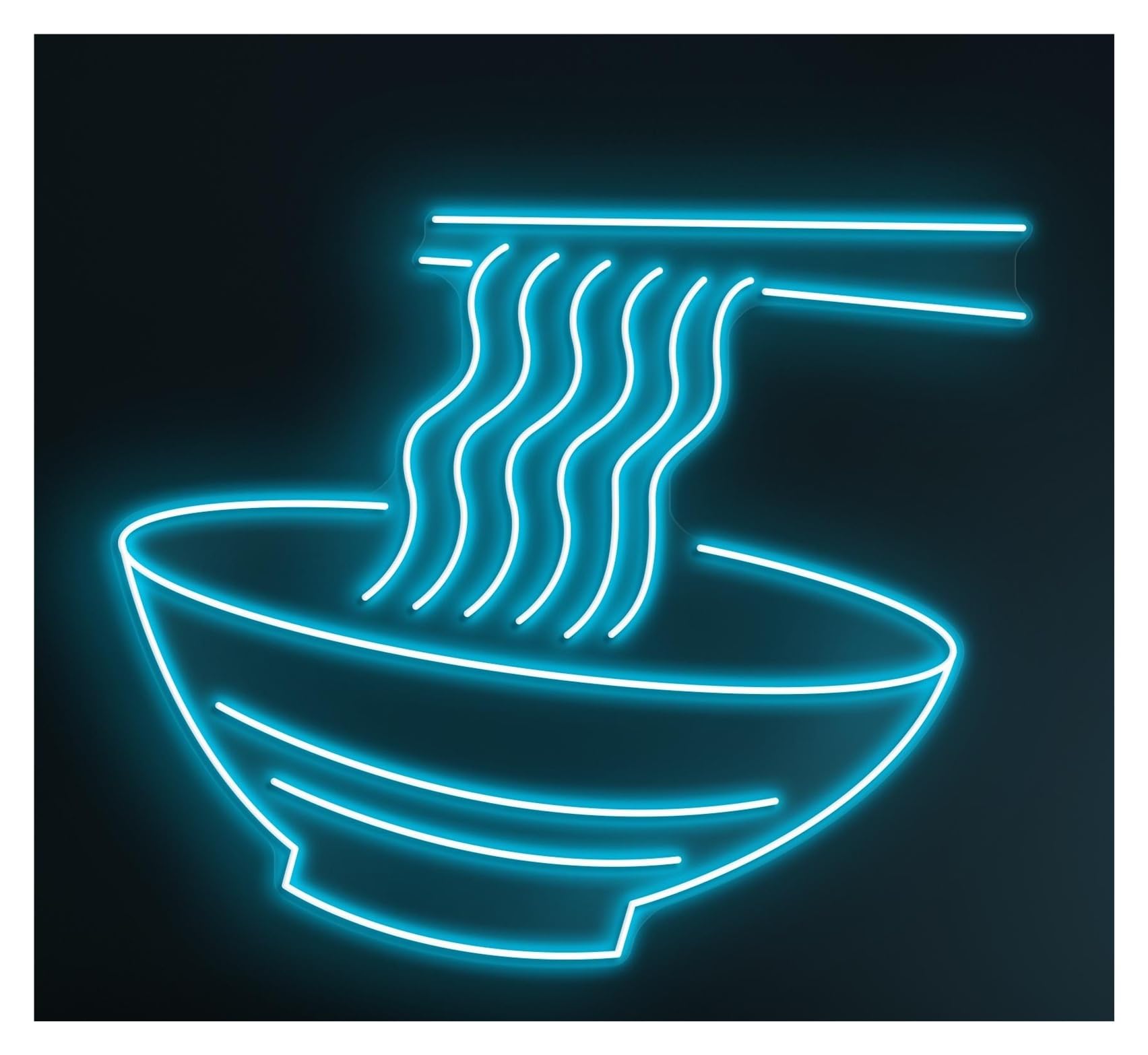 RONGCH Hanging Art Signs Ramen Neon Sign Japanese Noodle LED Light Food Shop Wall Decor Restaurant Deli Market Kitchen Home Hanging 48cm