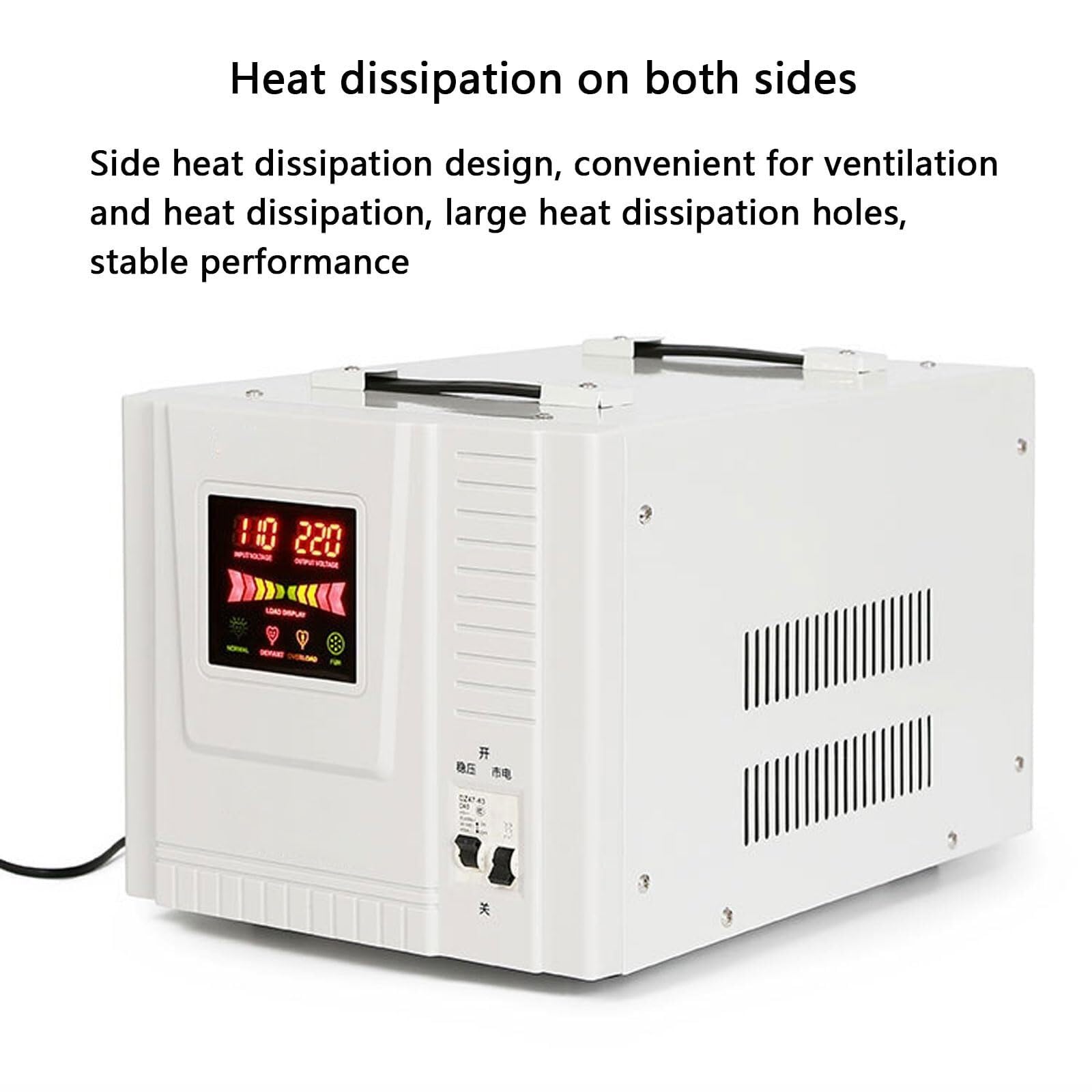 Estabilizador de Voltaje de 220 V, automático, de Escritorio, for Uso doméstico, de Alta Potencia, for Aire Acondicionado, regulador de Voltaje de CA.(2000VA)