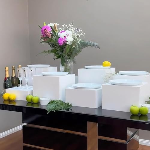 Miniatura 3 de Elevadores acrílicos, juego de exhibición de mesa de postre de 4 piezas, decoración de boda, soportes para pasteles para mesa de postres,