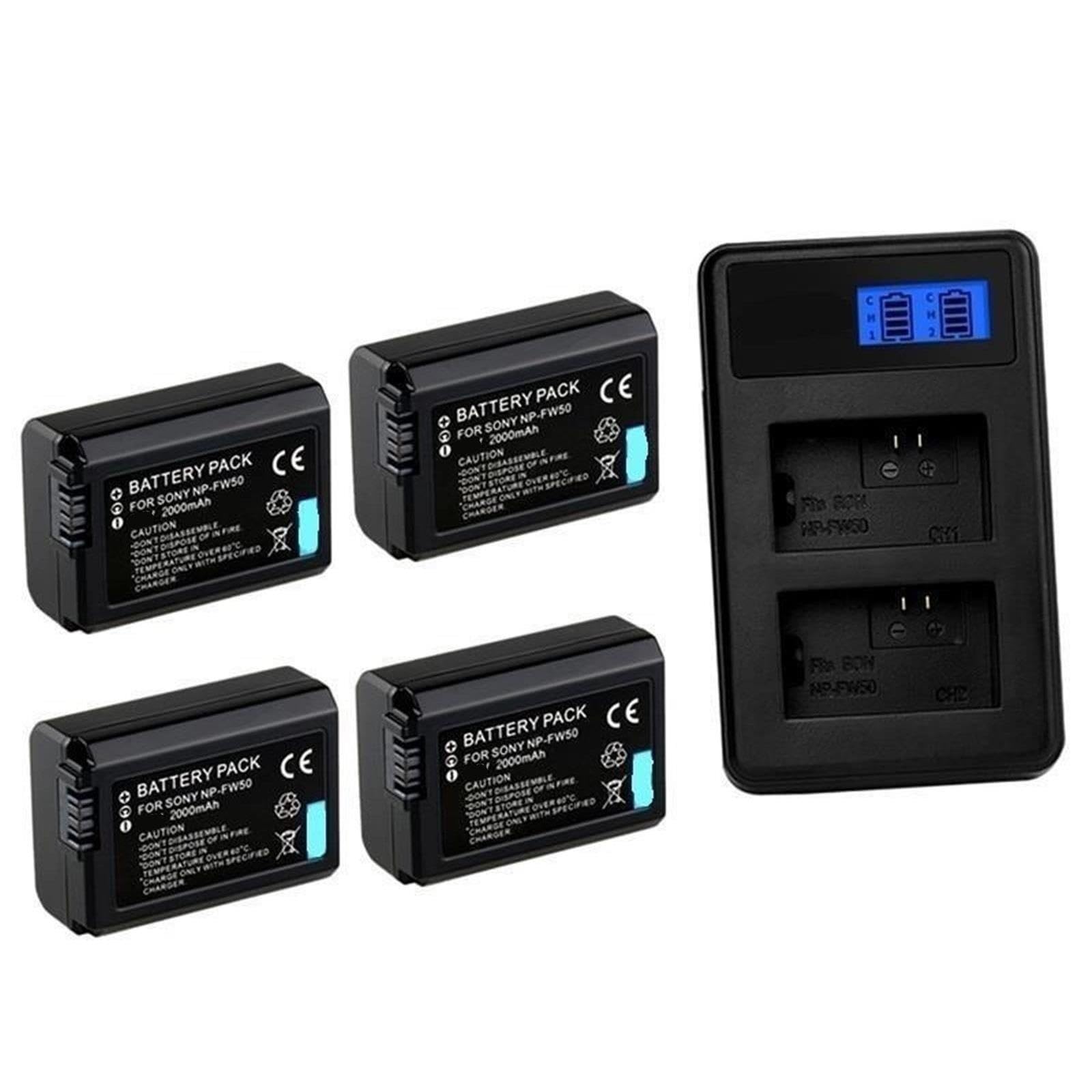 Compatibile con SONY NP-FW50 Batteria for Fotocamera + Caricatore