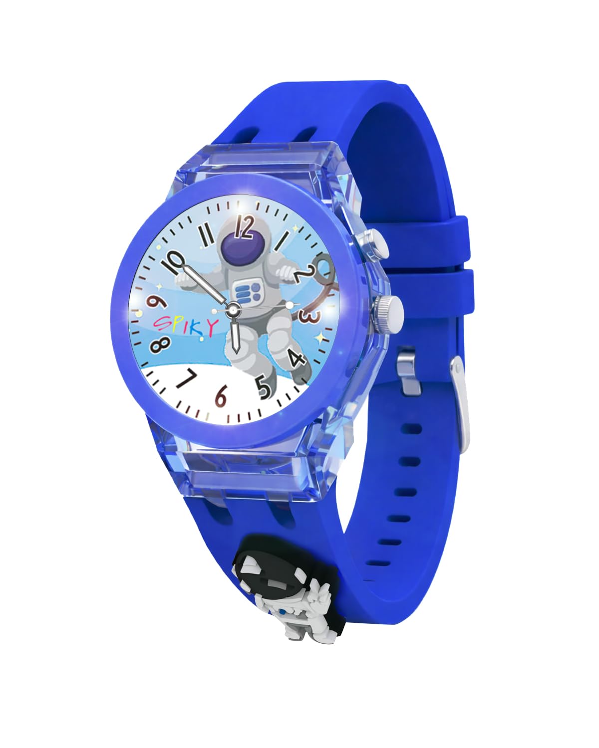 Analog Watch for Kids | 3D Cartoon | 7 Multicolor LED Luminous Lights with Silicone Strap | Unisex Best Birthday Gift | Analogue Wrist Watches for Boys & Girls | Age 3-10 yrs