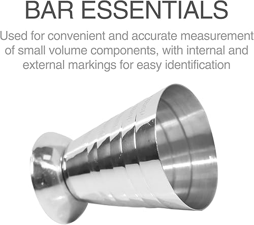 Miniatura 4 de Taza medidora de acero inoxidable, 2.5 oz, 2.5 fl oz, jiggers de cóctel, paquete de 1