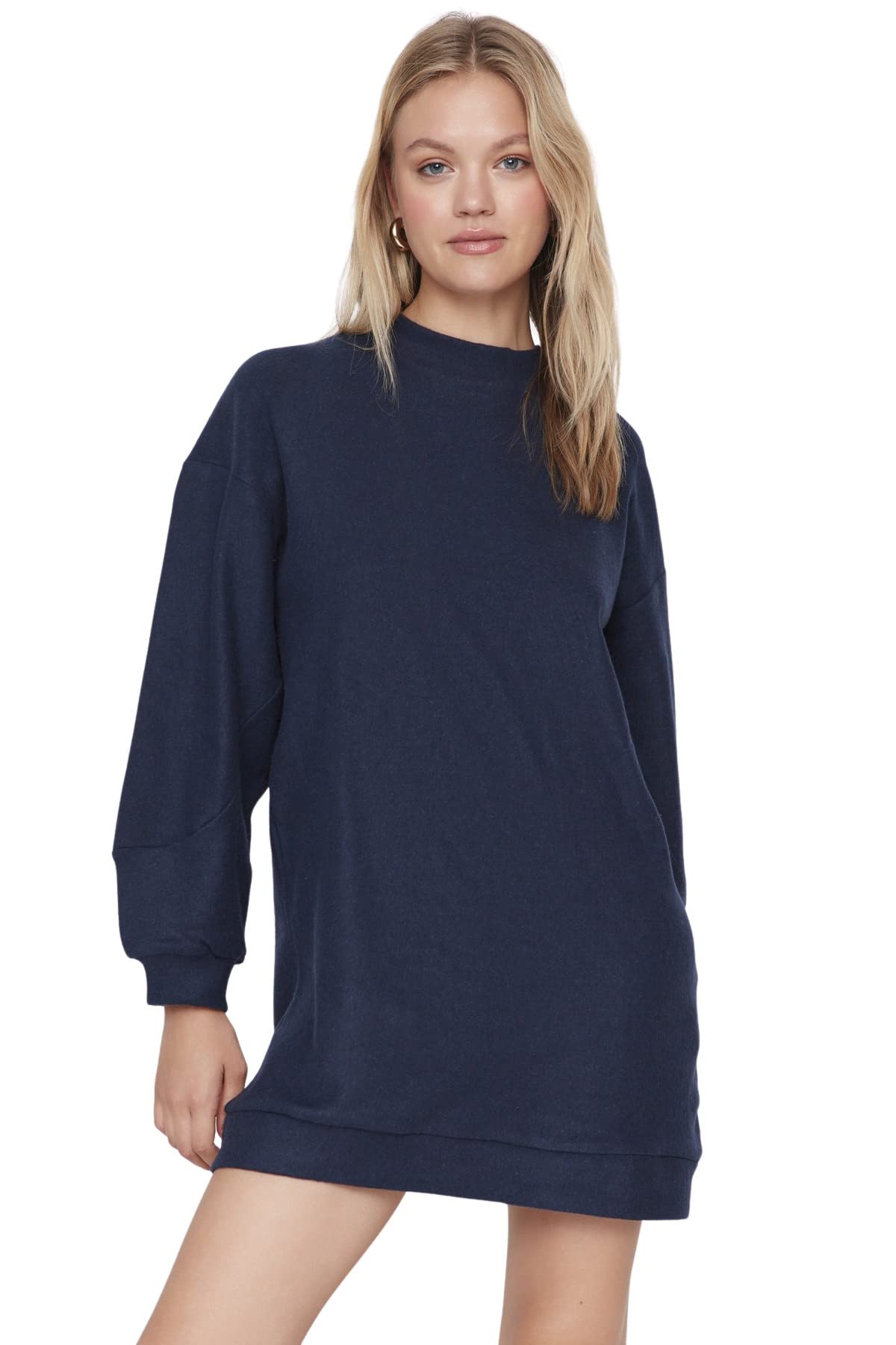Trendyol Women Mini Shift Relaxed Fit Knit Dress Vestido De