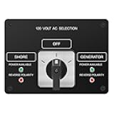 AC Rotary Switch Panel 2 Position, Haoguo 120V 30A Selector Switch with Reverse Polarity LED Indicator Light