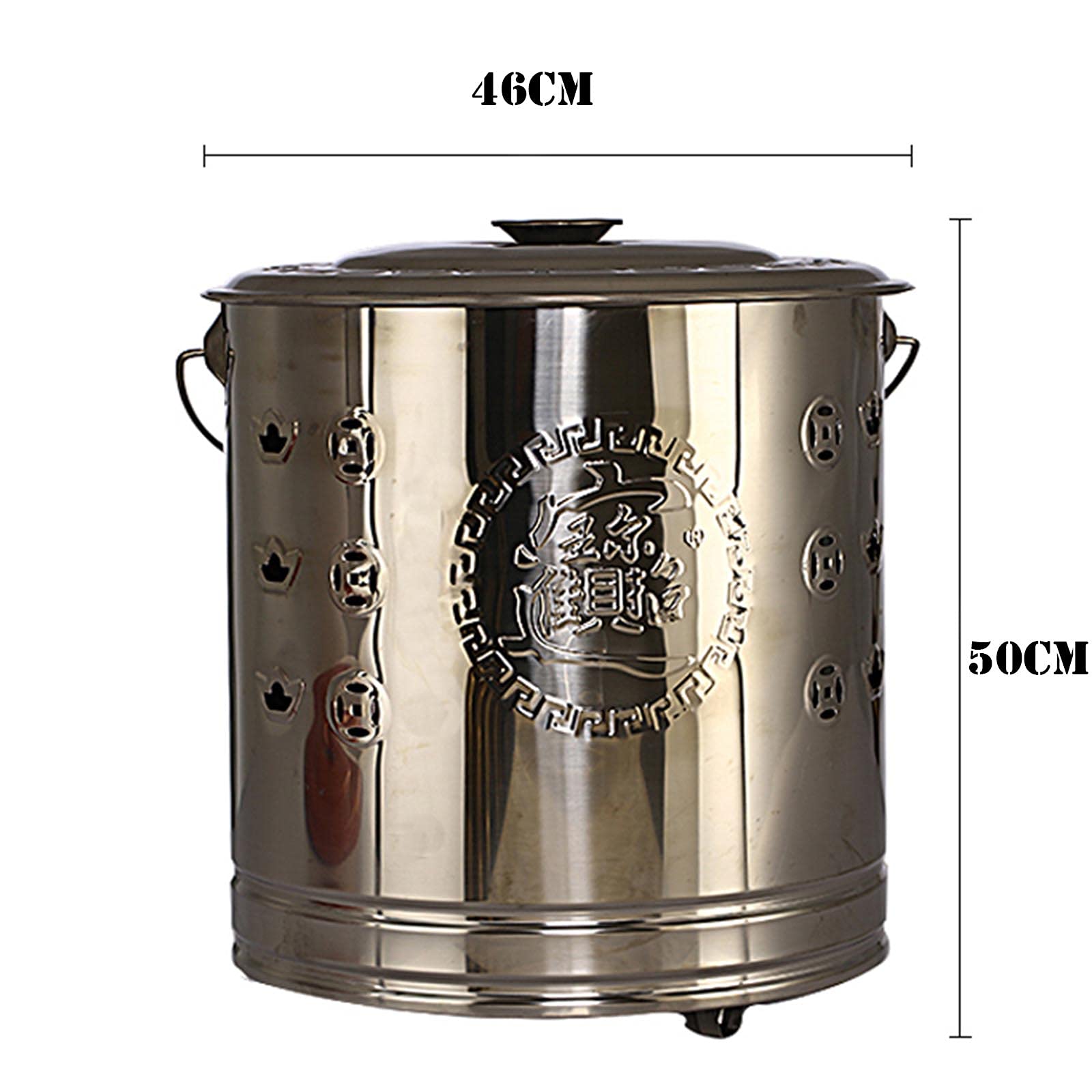 Inceneritore Da Giardino AB Tools 80 Litri - Zincato Con Coperchio Camino - Foto 11