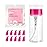 Nail Polish Remover Pump, YAMYONE 2 Pack Acetone Pump Dispenser, Alcohol Dispenser Push Down Empty Lockable Pump Dispenser Bottle for Nail Polish and Makeup Remover, 200ml(6.8oz) (3 Pack- Pink)