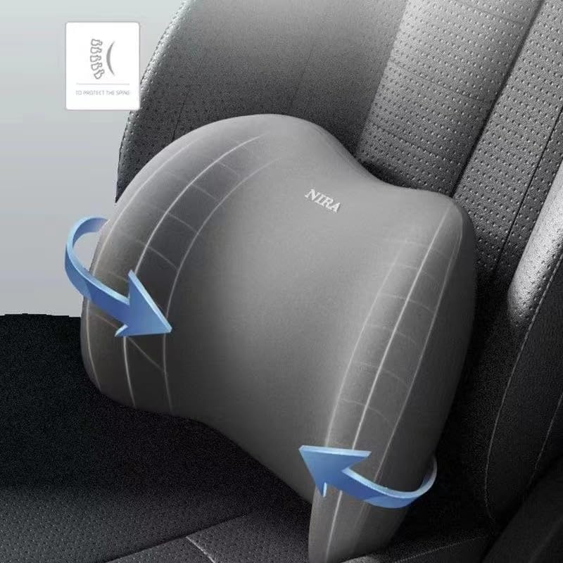 Image of Car Neck & Lumbar Pain Relief Pillow, 100% Memory Foam Car Seat Head Rest Pillows Neck and Cervical Support, Removable Cover, Neck Pain Relief Pillows for Car & Office, car Gift, Pack of 1