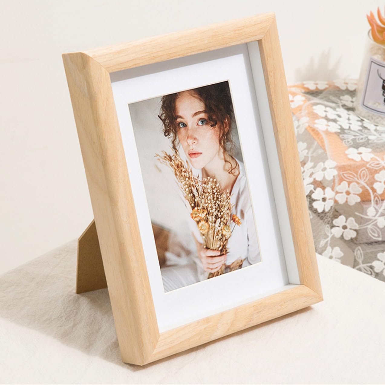 Amazon.co.jp: [LSDZW] フォトフレーム 横長 4窓 木製 おしゃれ 複数