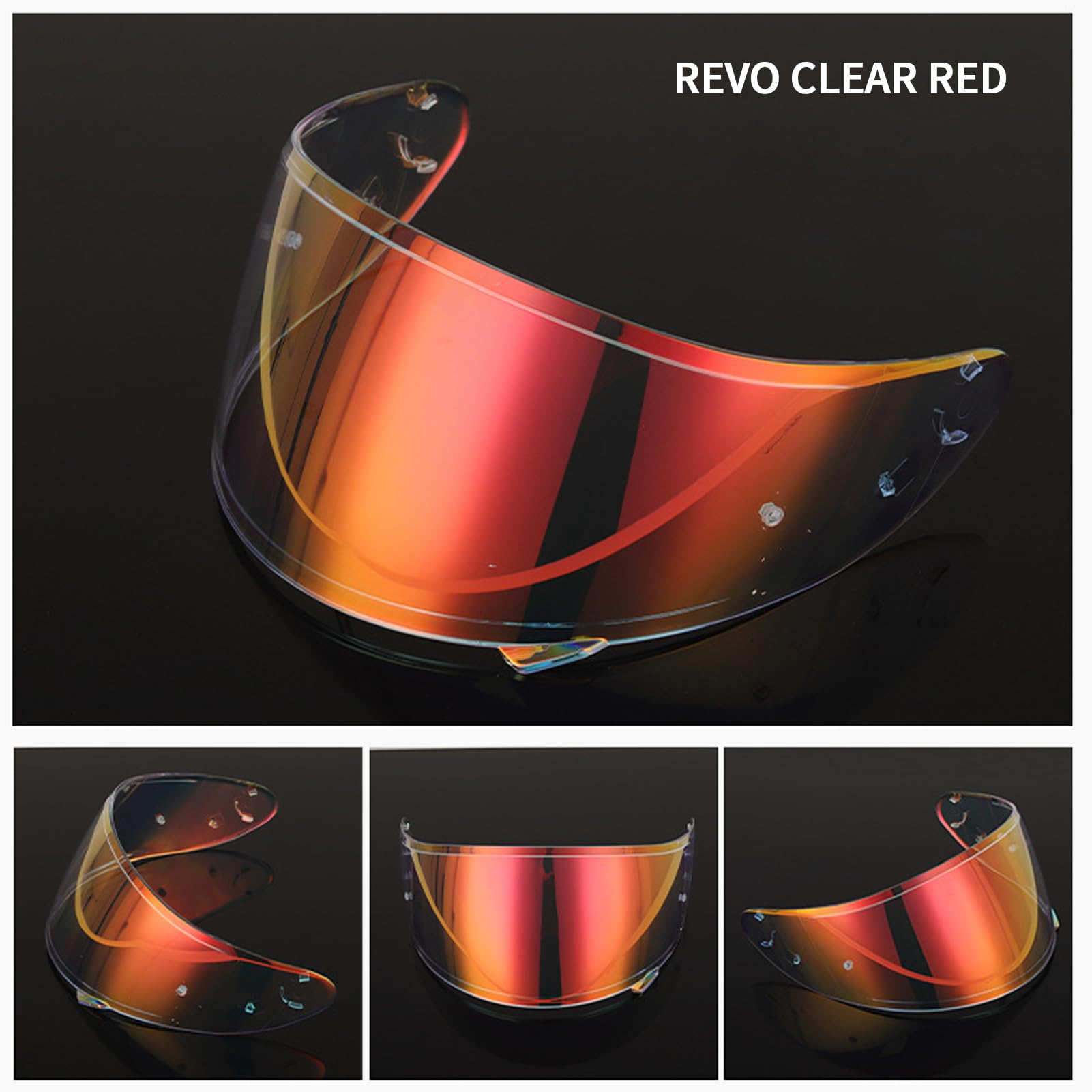 Helmet Visor Replacement for CWR-1 RF 1200 X-Spirit NXR Z7 X14 NX NZ RF-SR Clear Red Visor Uv Protection Helmet Shield Revo Tint Replacement, Revo Clear Red