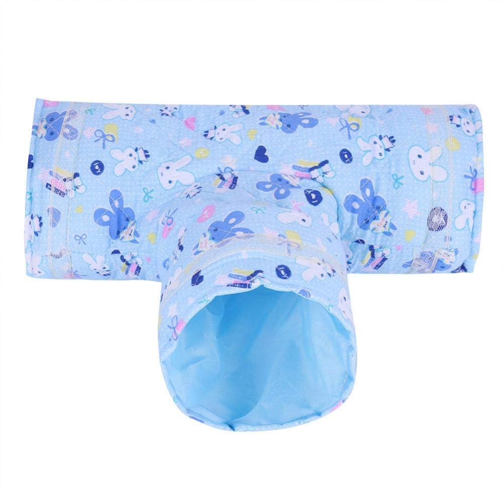 Pet Exercise Tunnel, Soft Comfortable 3 Way Small Animal Tube Toy for Hamsters Guinea Pigs Chinchillas Mice Rats Ferrets Rabbits Fabric Cloth 11.42 Inch